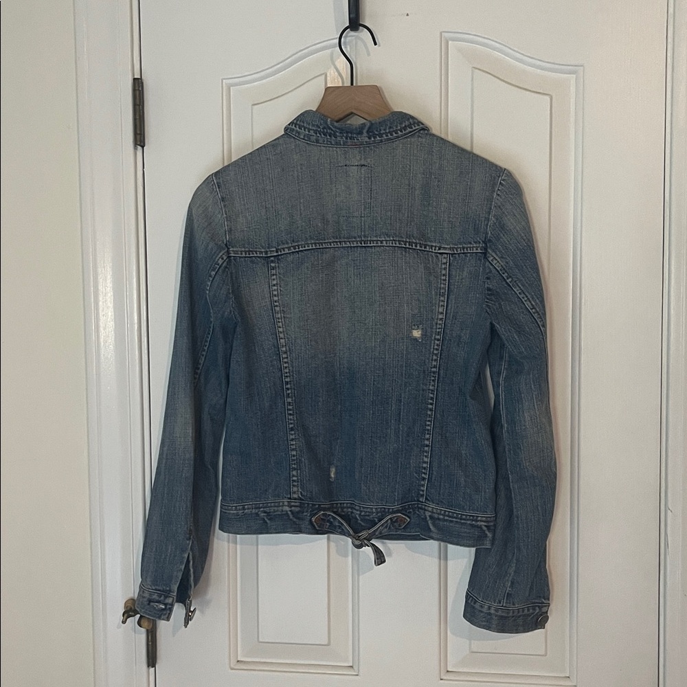J.Crew | Denim Jacket XS Sanded Blue Japanese Cotton Distressed Classic‎ - Picture 5 of 9